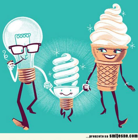 kad se spoje žarulja i sladoled
