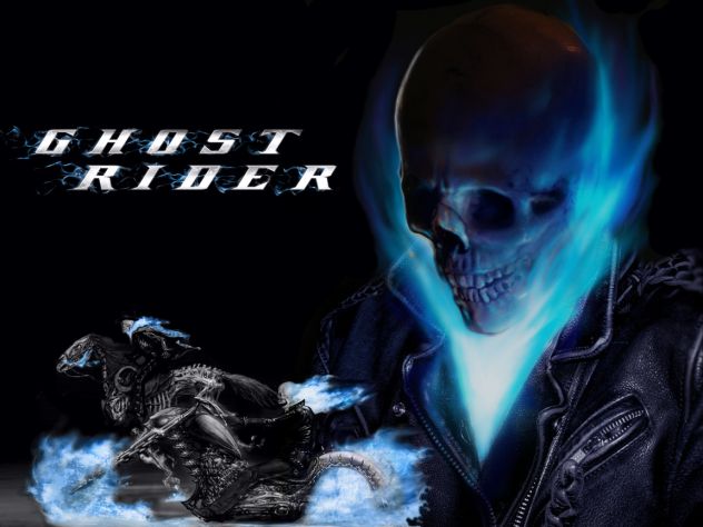 Blue ghost rider