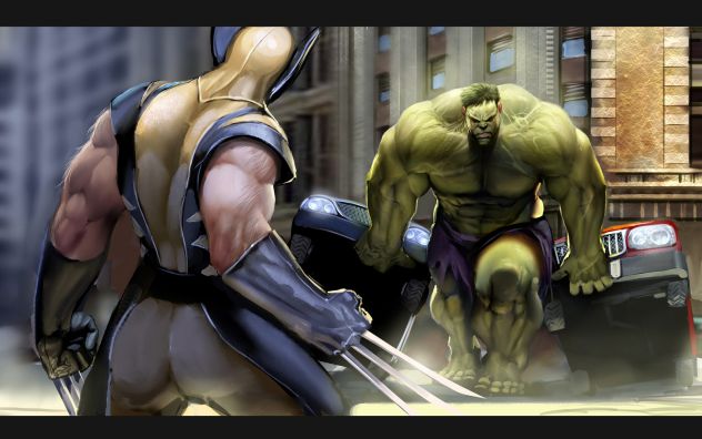 x-man vs hulk