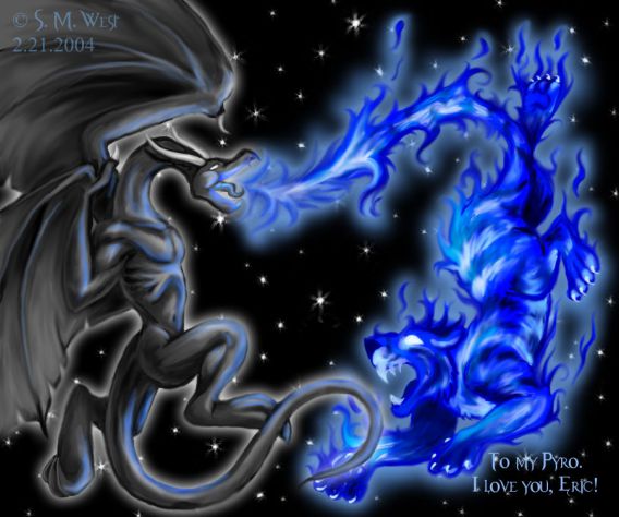 Black dragon vs Blue Tiger