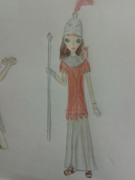 Atena (opet sam krivo nacrtala haljinu)