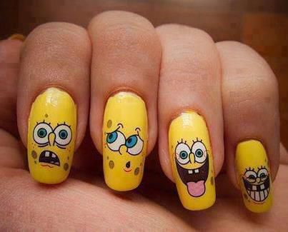 Sponge Bob nails