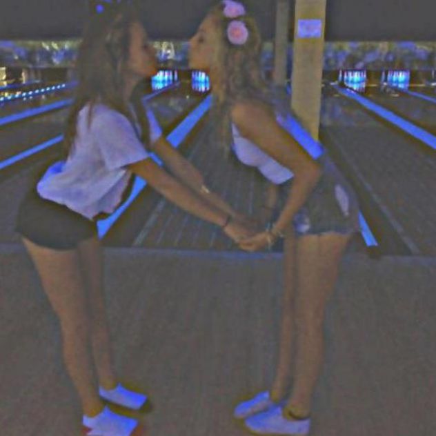 me and ary at the bowling alley <3 best night ever *ooooo*