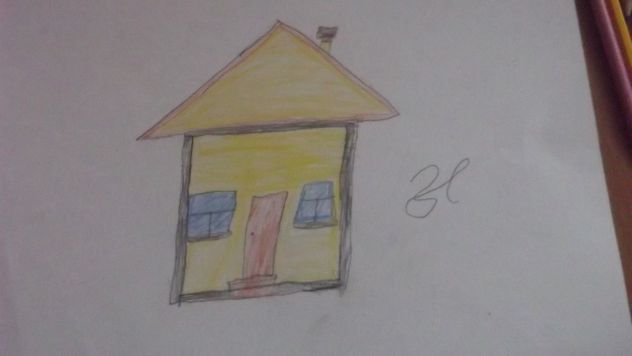 Nacrtao sam kućicu na brzaka.Datum crtanja : 08.03.2014.Tehnika : Grafitne bojice i grafitna olovka.Područje: Crtanje.