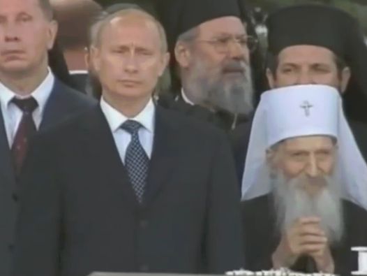 Vladimir Putin i Patrijarh Pavle <3