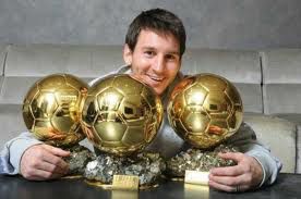 Messi and 3 Golden Balls