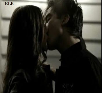 Damon and Elena kiss