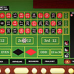 Roulette Royale Zelena ploča s brojevima i oznakama za klađenje na crveno-crno te par-nepar