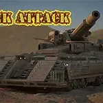 Futuristički tenk u pustinji s naslovom Tank Attack